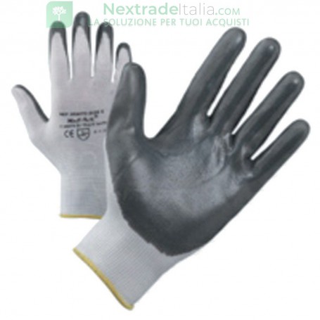 12PAIA GUANTI NYLON/NITRILE NBR 999 TG. 7