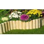 2PZ Bordure per aiuole ROLLBORDER srotolabile Ø 5 CM 250X40 H | legno di pino IMPREGNATO per fioriere giardini aiuola fiori