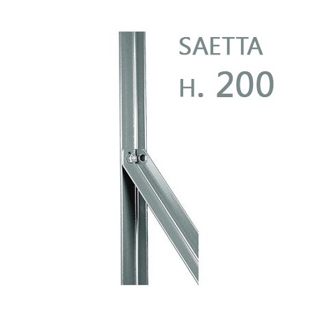 10PZ Saetta di sostegno a L H 200 CM 25x25x3 mm ZINCATA per paletti in ferro a T da H 225 e 250 | recinzioni da GIARDINO