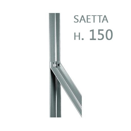 10PZ Saetta di sostegno a L H 150 CM 25x25x3 mm ZINCATA per paletti in ferro a T da H 175 e 200 | recinzioni da GIARDINO