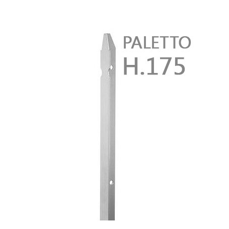 10PZ Paletto a T altezza 175 CM sezione mm 30x30x3 ZINCATO Palo Colore ZINCO da GIARDINO recinzione in ferro