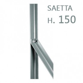 10PZ Saetta di sostegno a L H 150 CM 25x25x3 mm ZINCATA per paletti in ferro a T da H 175 e 200 | recinzioni da GIARDINO