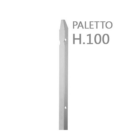 10PZ Paletto a T altezza 100 CM sezione mm 30x30x3 ZINCATO Palo Colore ZINCO da GIARDINO recinzione in ferro