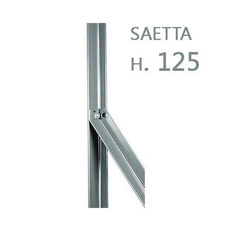 10PZ Saetta di sostegno a L H 125 CM 25x25x3 mm ZINCATA per paletti in ferro a T da H 150 | recinzioni da GIARDINO