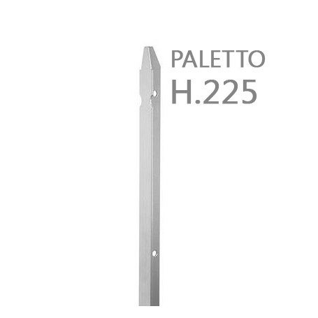 10PZ Paletto a T altezza 225 CM sezione mm 30x30x3 ZINCATO Palo Colore ZINCO da GIARDINO recinzione in ferro