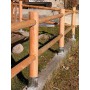 10PZ Pali in legno Ø CM 8 altezza CM 150 H tondi SENZA PUNTA trattati impregnati per recinzione staccionata/steccato Palo Tondo