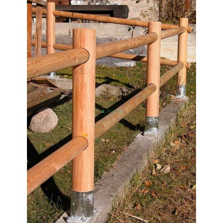 Pali tondi in legno SENZA PUNTA trattati impregnati per recinto Ø 8x300 H