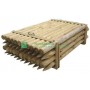 10PZ Pali in legno Ø CM 8 altezza CM 300 H tondi SENZA PUNTA trattati impregnati per recinzione staccionata/steccato Palo Tondo