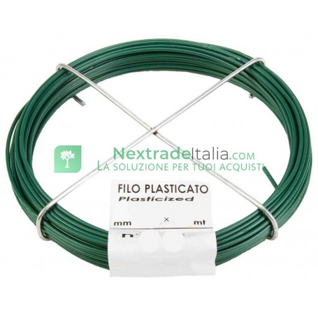 30PZ FILO PLASTIFICATO N. 4 MM 1 LUNGHEZZA 23 MT VERDE