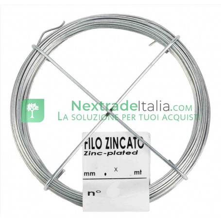 30PZ FILO COTTO ZINCATO N. 6 MM 1,1 LUNGHEZZA 19 MT