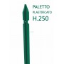 10PZ PALETTO A "T" SEZIONE MM 35X35X3 ALTEZZA 250 CM PLASTIFICATO VERDE PER RECINZIONI