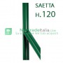 10PZ SAETTA A "L" ALTEZZA 120 CM VERDE PLASTIFICATA Per sostegno paletti per recinzione