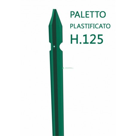 10PZ PALETTO A "T" SEZIONE MM 30X30X3 ALTEZZA 125 CM PLASTIFICATO VERDE PER RECINZIONI