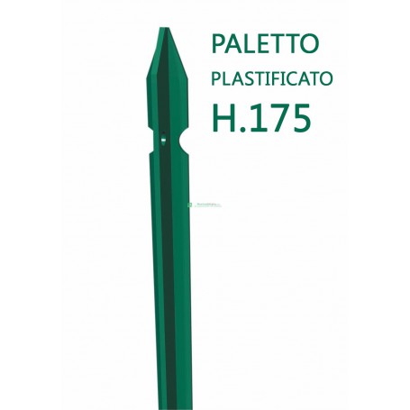 10PZ Paletto a T altezza 175 CM sezione mm 30x30x3 PLASTIFICATO Palo Verde da GIARDINO recinzione in ferro