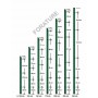 10PZ Paletto a T altezza 200 CM sezione mm 35x35x3,5 PLASTIFICATO Palo Verde da GIARDINO recinzione in ferro