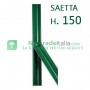 10PZ Saetta di sostegno a L H 150 CM 25x25x3 mm PLASTIFICATA per paletti in ferro a T da H 175 e 200 | recinzioni da GIARDINO