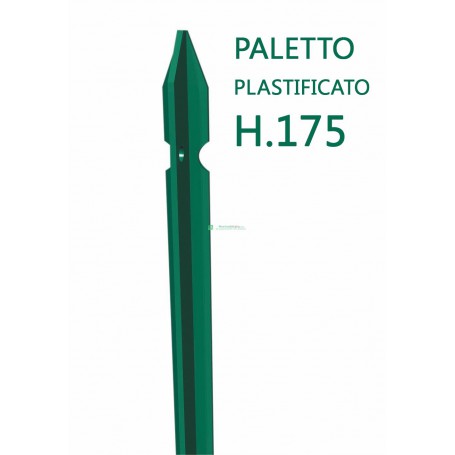 Paletto a T altezza 175 CM sezione mm 30x30x3 PLASTIFICATO Palo Verde da GIARDINO recinzione in ferro