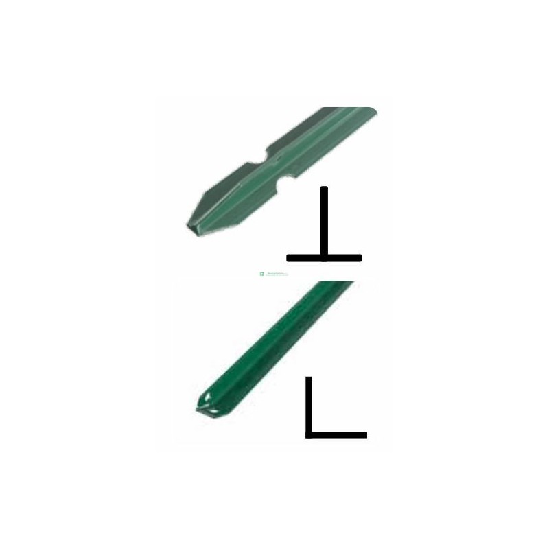 Italfence - Poste Tubo Redondo Para Cercado, Plastificado Verde (Todas Las Alturas) [H 150cm, 48mm, 10 Piezas