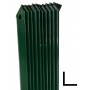 Saetta di sostegno a L H 125 CM 25x25x3,5 mm PLASTIFICATA per paletti in ferro a T da H 150 | recinzioni da GIARDINO
