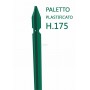 PALETTO A "T" SEZIONE MM 30X30X3 ALTEZZA 175 CM PLASTIFICATO VERDE PER RECINZIONI