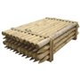 Pali in legno Ø CM 6 altezza CM 250 H tondi SENZA PUNTA trattati impregnati per recinzione per staccionata/steccato Palo Tondo