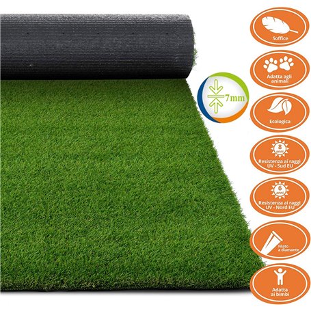 FineInno 4 Fogli Di Erba Sintetica Artificiale 15x15 Cm – Prato Finto, Muschio Decorativo, Resistente UV, Per Casa E Giardino - 6