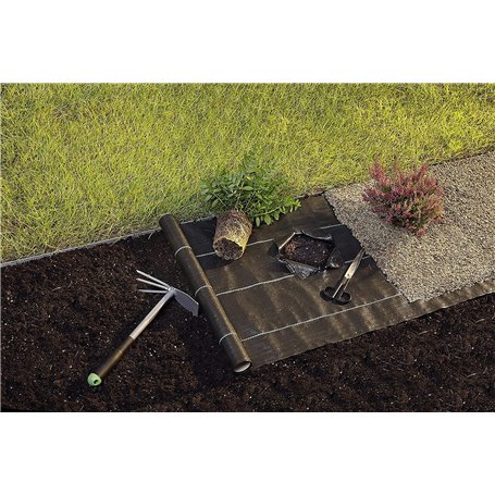 Telo Pacciamatura Nero mt 1,65 x 100 mq 165 Anti Erbacce per Orto, Giardino, Stabilizzazione UV