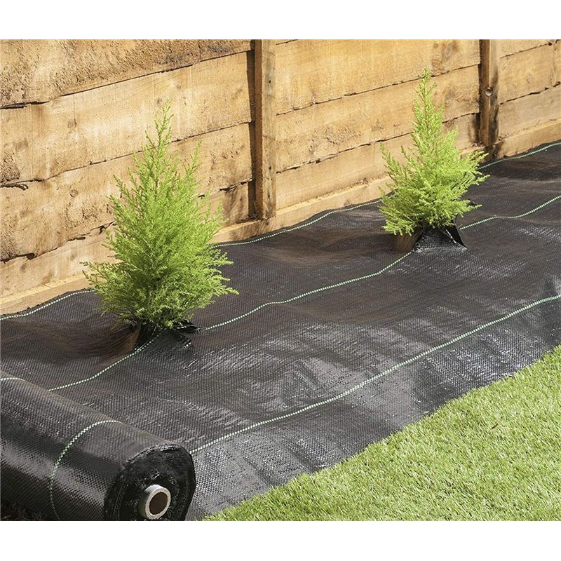 HaGa® Tessuto Anti-erbacce In Polipropilene, Rotolo Da 2 M X 100 G/m², Pacciamatura Per Giardino, Vialetti E Terrazze, Venduto Al Metro