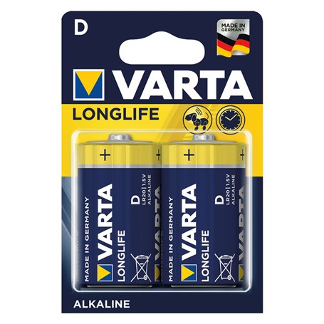 10PZ PILA TORCIA LONGLIFE 'LR20' Pz 2 - 1,5 V - D