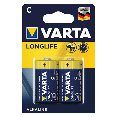 10PZ PILA MEZZA TORCIA LONGLIFE 'LR14' Pz 2 - 1,5 V - C