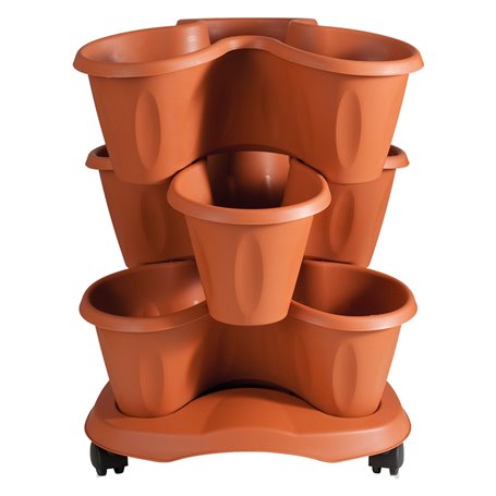 1PZ SET VASO 'TRIFOGLIO' Ã˜ cm 40xh.51 Lt. 6 - terracotta