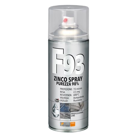 12PZ SMALTO SPRAY ZINCO 98% 'F93' ml 400