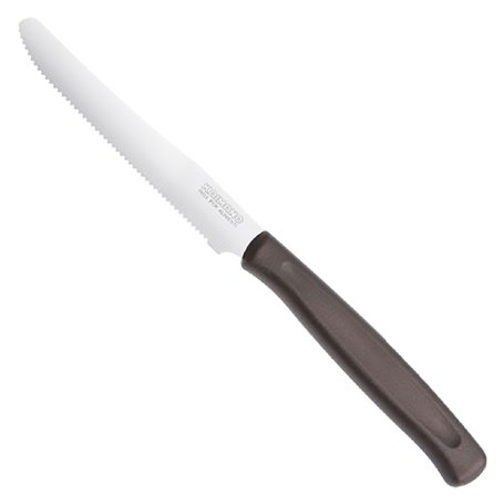 1PZ COLTELLO DA TAVOLA SEGHETTATO manico tortora