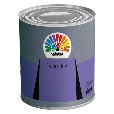 6PZ SMALTO SINTETICO 'COLOREA' Lt. 0,125 Grigio argento