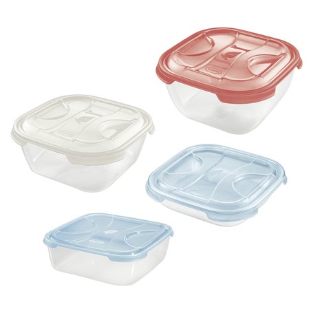 CONTENITORE QUADRO IN PLASTICA 'FRIGO BOX' lt0,5 cm 15,8x15,8xh.4,35 acqua tra