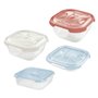 CONTENITORE QUADRO IN PLASTICA 'FRIGO BOX' lt0,5 cm 15,8x15,8xh.4,35 acqua tra