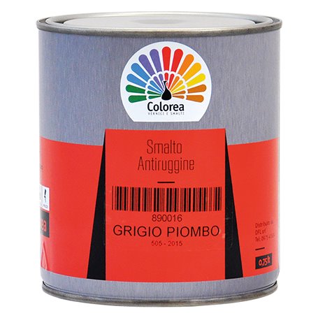 6PZ SMALTO ANTIRUGGINE 'COLOREA' Lt. 0,750 Grigio alabastro