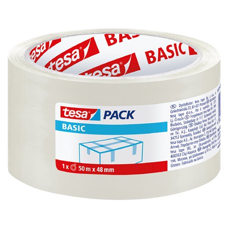 36PZ NASTRO PER IMBALLAGGIO 'BASIC PP' 58572 mm 48 x mt. 50 trasparente