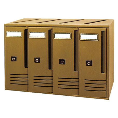 CASSETTA POSTALE SERIE 'CUBO' C4 - cm 42 x 17,5 x H 30 bronzo