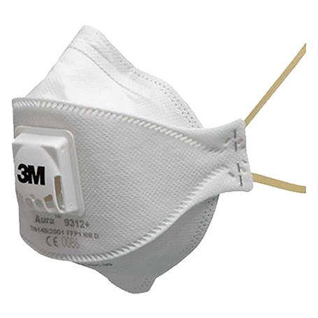 10PZ MASCHERA RESPIRATORIA SERIE 9300 AURA CON VALVOLA 9312+ FF P1