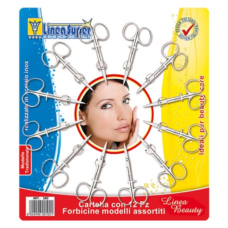 1PZ CARTELLA FORBICI MANICURE cf. 12 pz