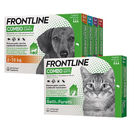 1PZ ANTIPARASSITARIO 'FRONTLINE COMBO' gatti/furetti - 3 pipette ml 0,5