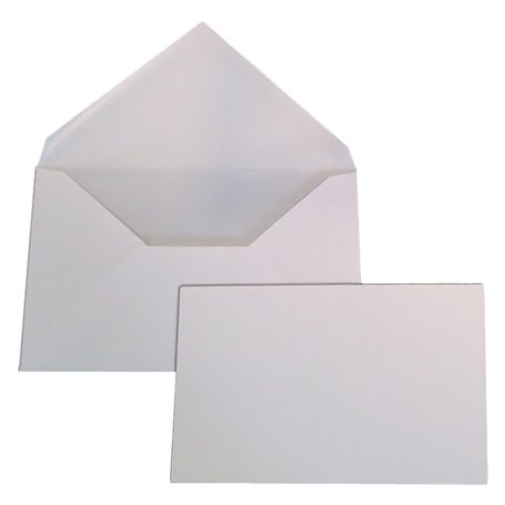 1PZ BUSTA CON BIGLIETTO mm 75 x 112 bianca - cf.100 pz