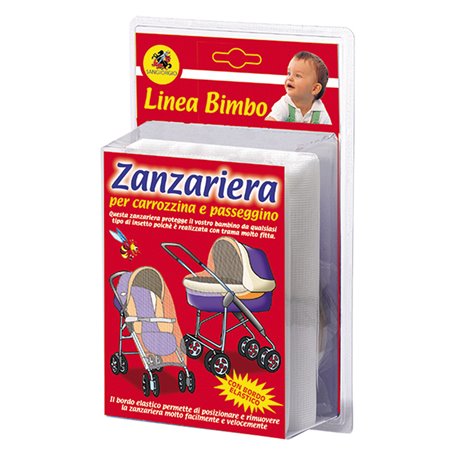 ZANZARIERA IN POLIESTERE PER CARROZZINA cm 150 x 250 - col. bianco