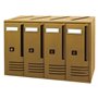 CASSETTA POSTALE SERIE 'CUBO' C5 - cm 52 x 17,5 x H 30 bronzo