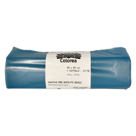 1PZ SACCO PER MACERIE cm. 50x80 azzurri - cf.10 pezzi