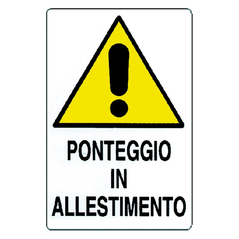 Ist 16300010 Cartello Ponteggio In Allestimento cm 60x40 Pezzi 10