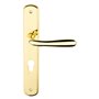 1COPPIA MANIGLIA 'GOCCIA' Q8 x 85 - oro lucido verniciato