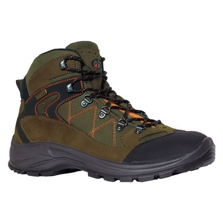 1COPPIA SCARPE PER TREKKING ALTE 'EGIPT' N. 45 - verde/arancio