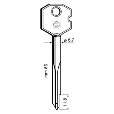 5PZ CHIAVI A CROCE XF1P